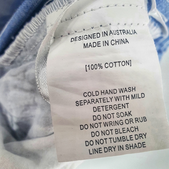 Linen Lux Striped Wide Leg 100% Cotton Pants with Rope Belt - Picture 6 of 7